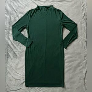 Forever 21+ Green Long Sleeve Body-con Turtleneck Dress - Business Casual